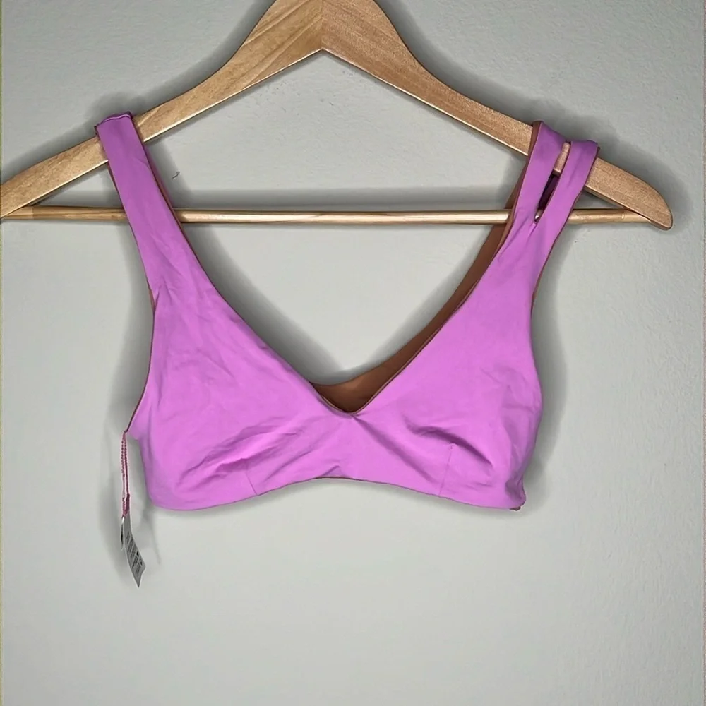 L*SPACE One Wave Bikini Top Reversible Rosebud/Putty Size XS NWOT!